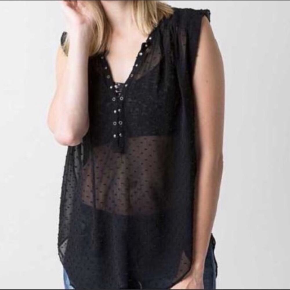 Amuse Society textured sleeveless tank top